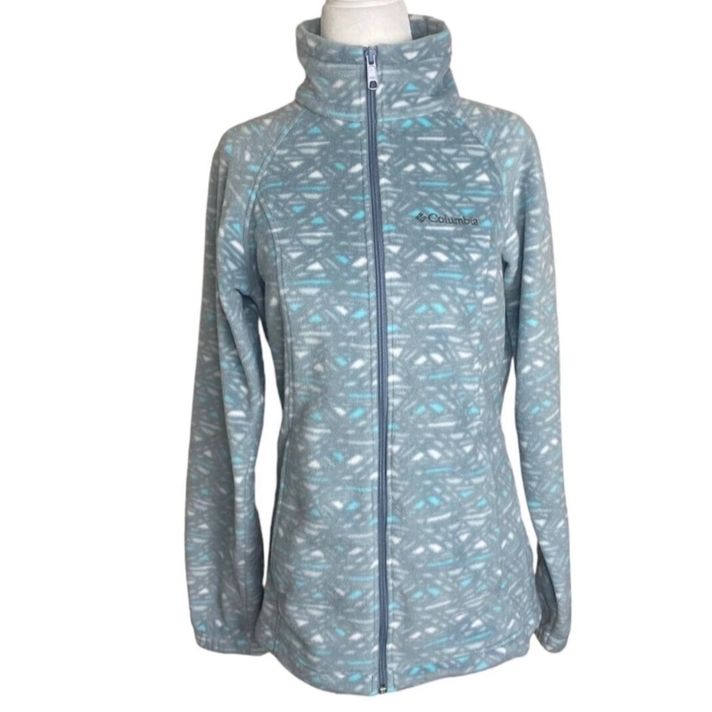 EUC Columbia Fleece Jacket Womens XS Gray Full Zip Jacket